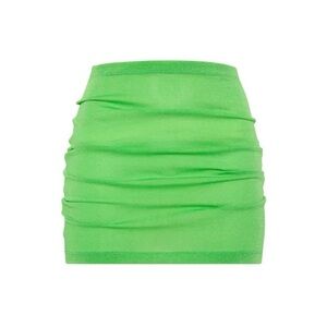 triangl swimwear Lime Green Ruched Mini Skirt